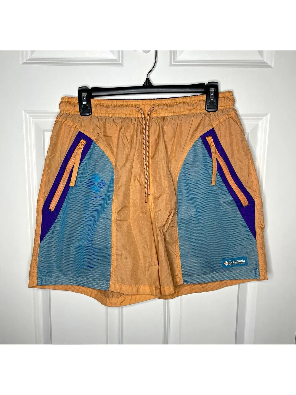 Columbia Men’s M Colorblock Riptide Retro Shorts - 80s 90s Vintage Inspired